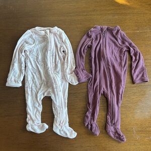 Cloud Island Footies 0-3 Months - Pink and Purple